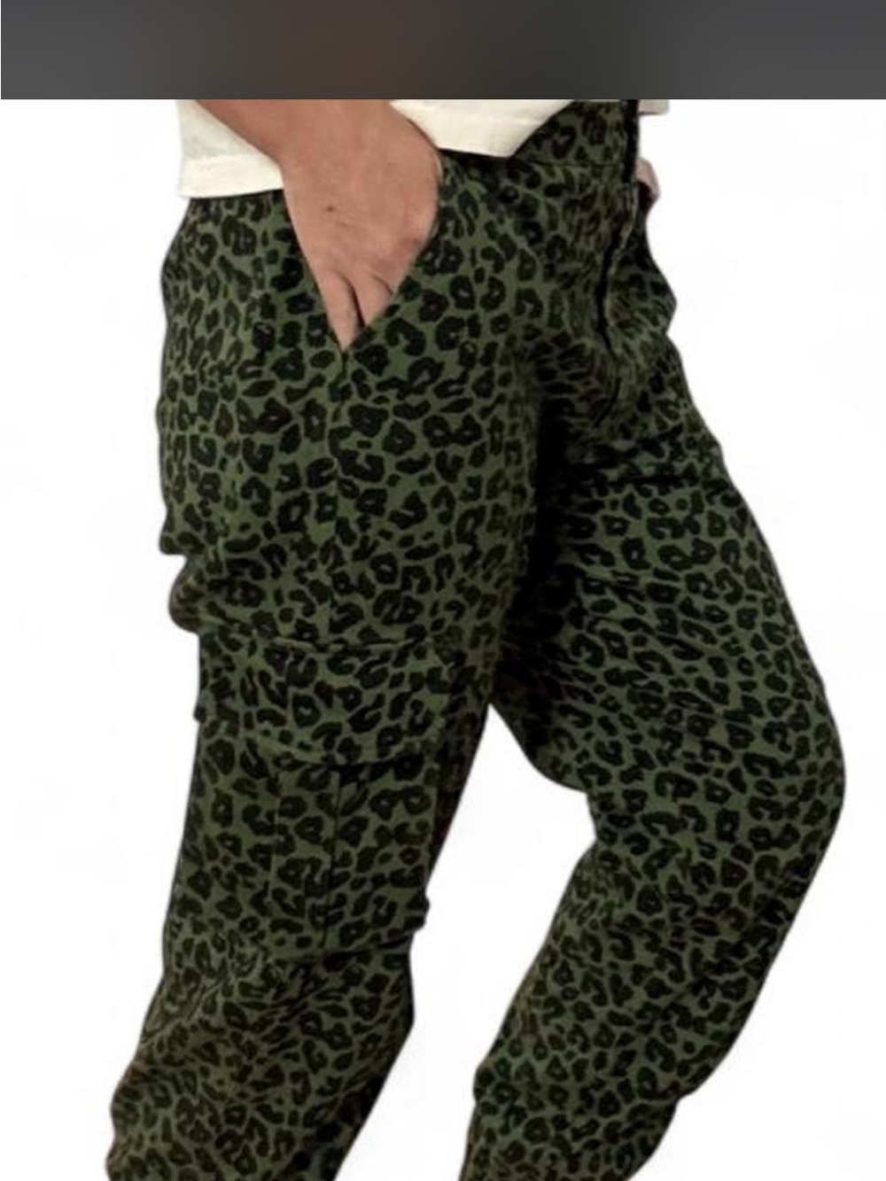 Women’s Olive Green Leopard Print Pants/joggers